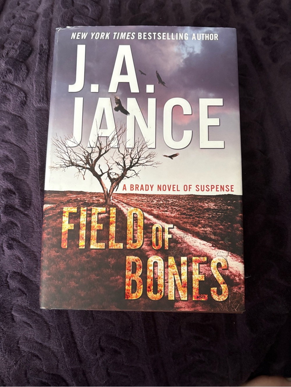 J. A. Jance "Field of Bones" Paperback - Purple & Brown Cover